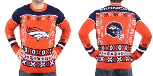 Nike Broncos Men's Ugly Sweater - Click Image to Close